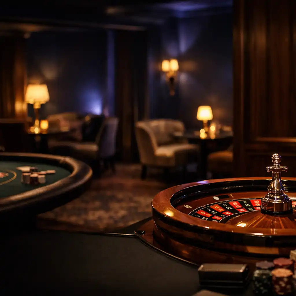 Elegáns esti lounge valódi rulett- és blackjackasztalokkal az Ételutcában